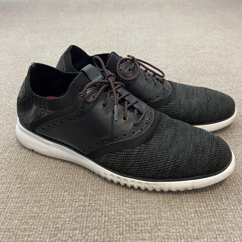 Cole Haan Zerogrand Shoes Mens Size 11.5 Black Knit Grand.OS Sneakers C25259